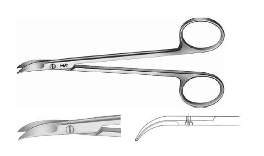 Чедвік ножиці вигнуті 115 мм